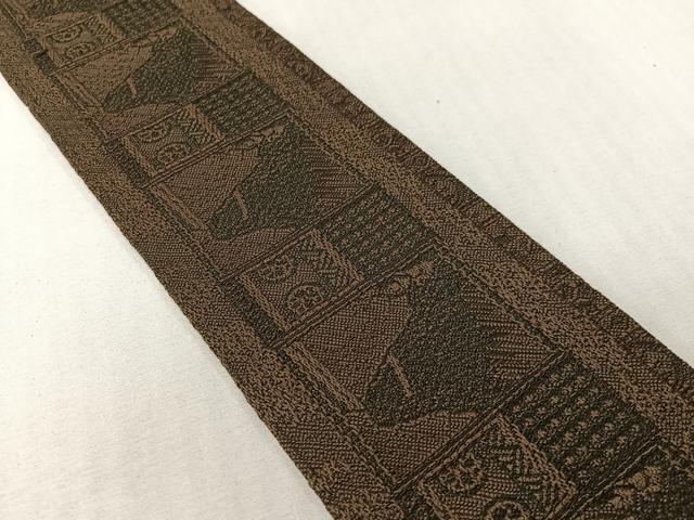 平和屋着物●男性 両面 角帯 華麗錦 正絹 逸品 CABG7959vp