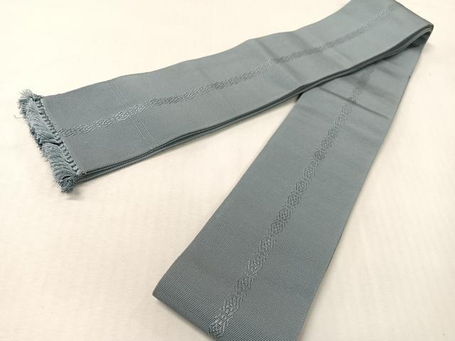 平和屋着物●男性 本場筑前博多織 角帯 吉祥間道 薄花色 正絹 逸品 CABG7962vp
