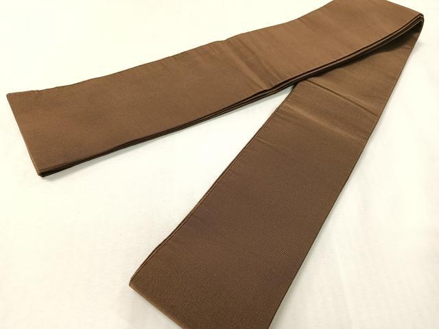 平和屋着物●男性 爪掻き本綴れ 角帯 赤墨色 正絹 逸品 CABG7965vp