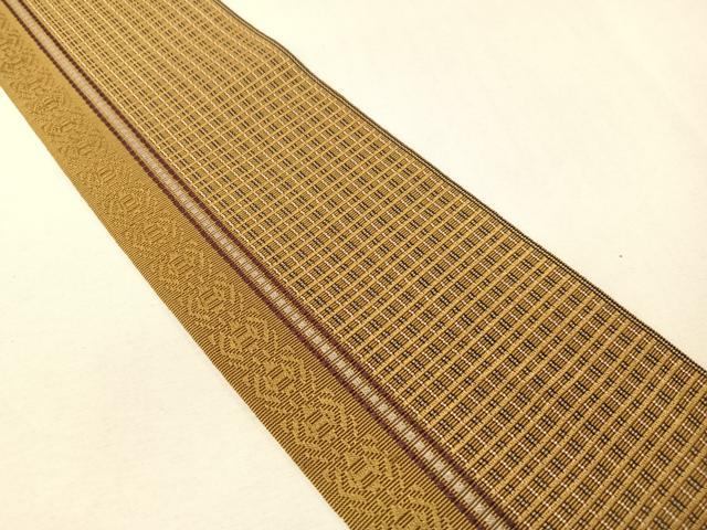 平和屋着物●男性 本場筑前博多織 両面 角帯 吉祥間道 正絹 逸品 CABG7967vp