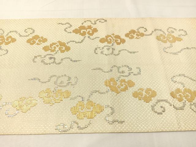 平和屋着物●龍村平蔵製 六通柄 本袋帯 木下裂 金銀糸 正絹 逸品 CABG7972vp