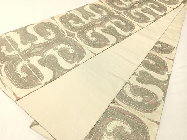 平和屋着物●洛風林 工芸帯地 六通柄袋帯 唐草吉祥文 金糸 正絹 逸品 CABG7986vp