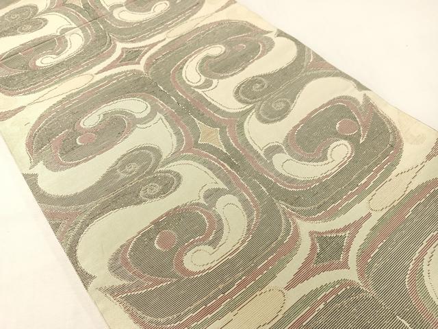平和屋着物●洛風林 工芸帯地 六通柄袋帯 唐草吉祥文 金糸 正絹 逸品 CABG7986vp