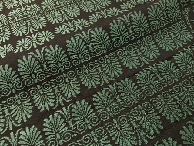 平和屋着物●九寸開き名古屋帯 SALAMU 吉祥花文 黒地 日本製 正絹 逸品 CABG7987vp