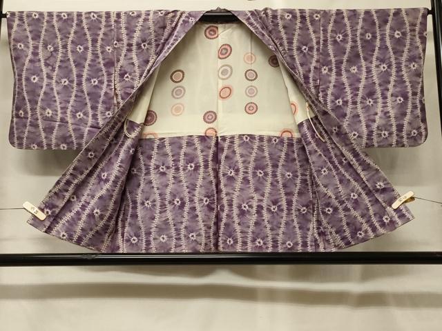 平和屋着物#本場大島紬 羽織 絞り 立涌花文 正絹 逸品 CABG8009in