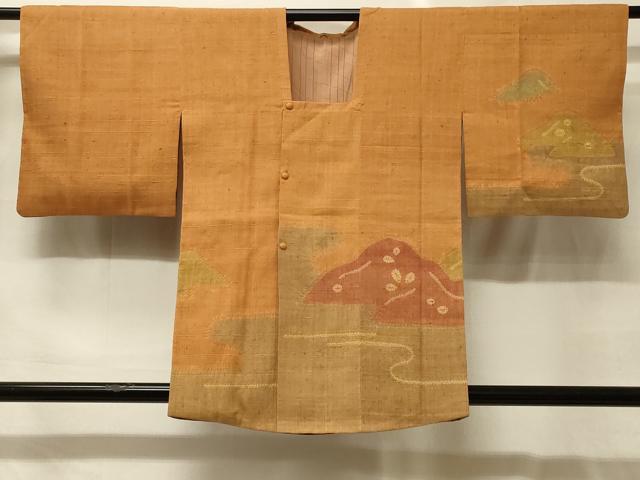 平和屋着物#道行コート 生紬 絞り 遠山文 正絹 逸品 CABG8011in
