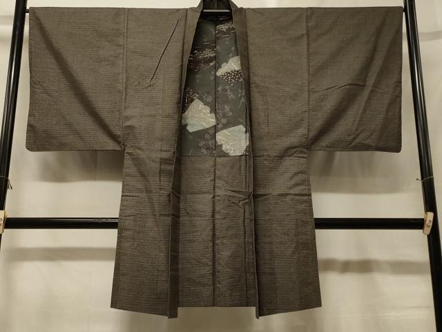 平和屋着物#男性 本場大島紬 長羽織 絣文様 正絹 逸品 CABG8028in