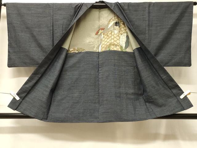 平和屋着物#男性 本場大島紬 羽織 80亀甲 総詰め 正絹 逸品 CABG8030in