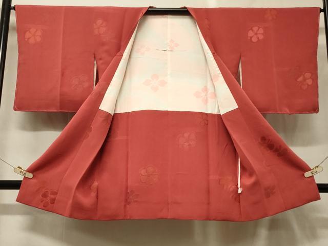 平和屋着物#道行コート 舞花文 ロング丈 正絹 逸品 未使用 CABG8031in