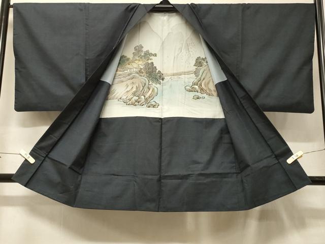 平和屋着物#男性 本場大島紬 長羽織 100亀甲 総詰め 正絹 逸品 CABG8033in