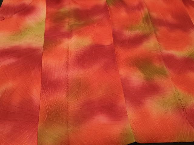 平和屋着物#道行コート 松葉地紋 暈し染め 正絹 逸品 未使用 CABG8053in