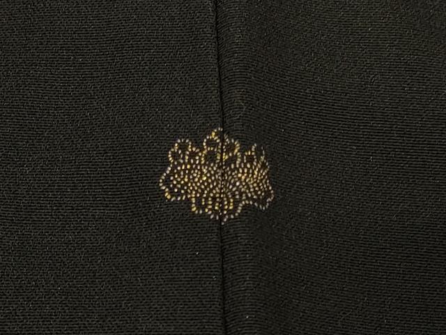 平和屋着物#羽織 総刺繍 流水草花文 黒地 正絹 逸品 CABG8065in