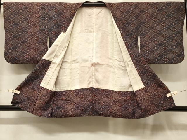平和屋着物#道行コート 吉祥花菱文 正絹 逸品 CABG8073in