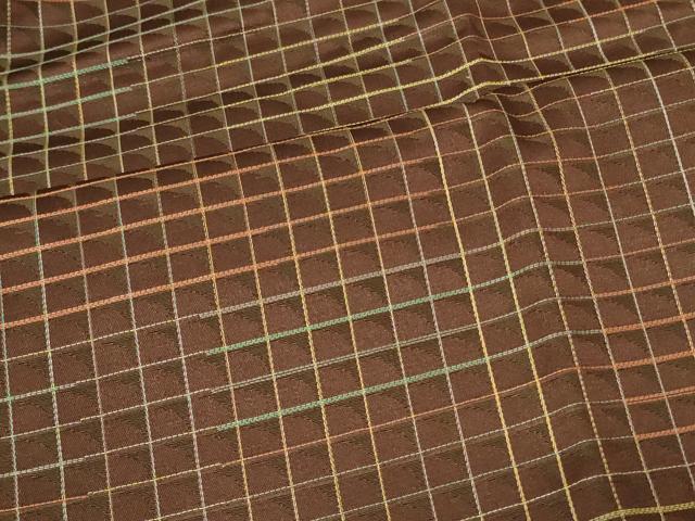 平和屋着物#道中着 雨コート 格子柄 正絹 逸品 CABG8081in