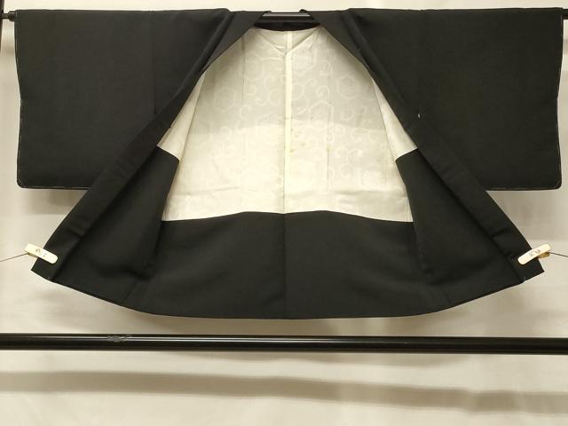 平和屋着物#羽織 草花文 黒地 金彩 正絹 逸品 未使用 CABG8082in