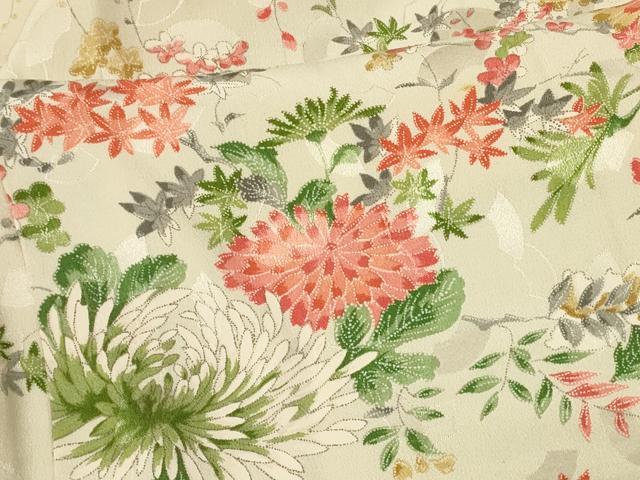 平和屋着物#羽織 草花文 正絹 逸品 CABG8094in