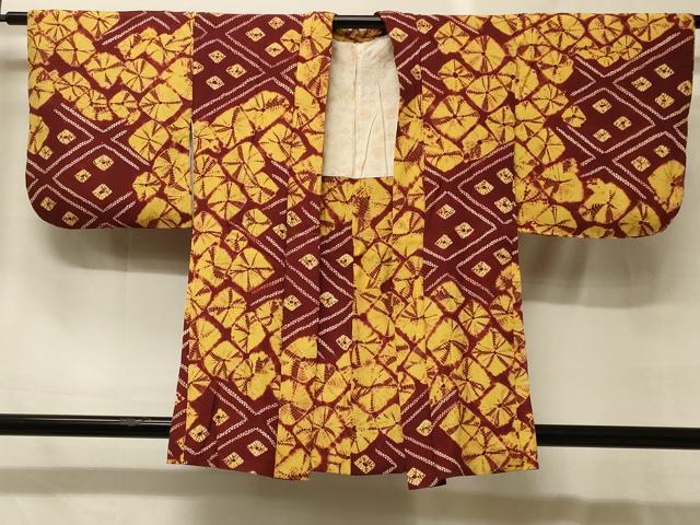 平和屋着物#羽織 絞り 菱文 正絹 逸品 CABG8097in