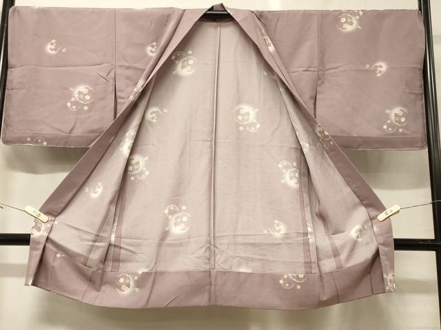 平和屋着物#長羽織 単衣 雪輪花文 ほたる暈し 正絹 逸品 未使用 CABG8104in