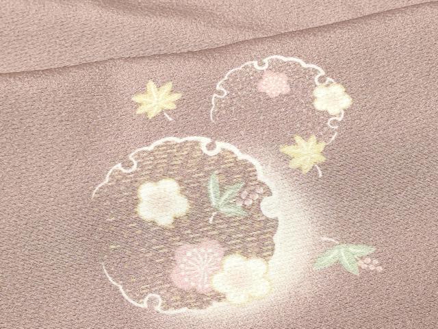 平和屋着物#長羽織 単衣 雪輪花文 ほたる暈し 正絹 逸品 未使用 CABG8104in