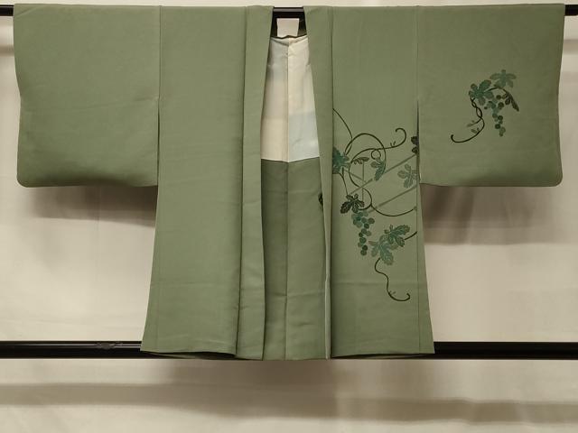 平和屋着物#羽織 葡萄蔦の葉文 金彩 正絹 逸品 CABG8112in