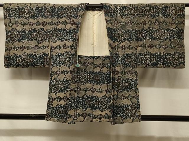 平和屋着物#羽織 ろうけつ染め 花菱文 正絹 逸品 CABG8133in