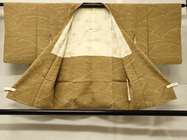 平和屋着物#道行コート ろうけつ染め 立波文 正絹 逸品 CABG8134in