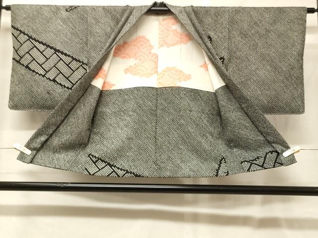 平和屋着物#羽織 総絞り 槍梅文 黒地 正絹 逸品 CABG8136in