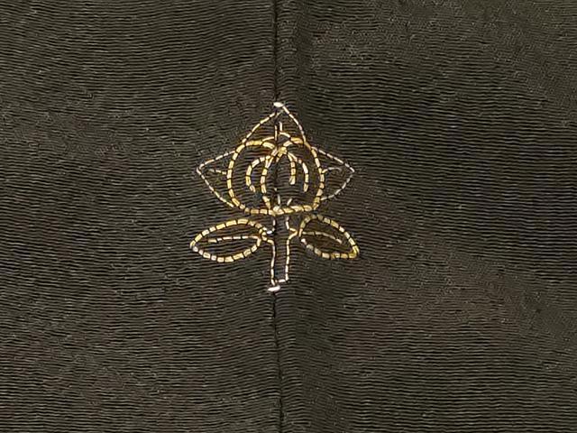 平和屋着物#羽織 霞文 黒地 金銀彩 正絹 逸品 CABG8143in