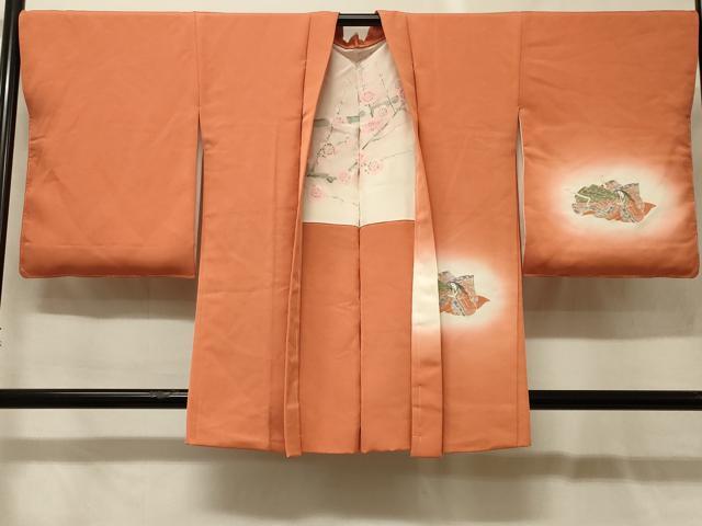 平和屋着物#羽織 寿光織 几帳人物文 暈し染め 金糸 正絹 逸品 CABG8151in