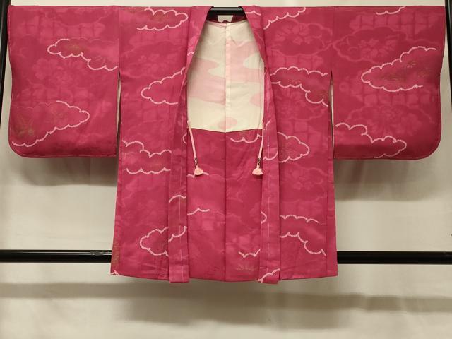 平和屋着物#羽織 雲取り草花文 正絹 逸品 未使用 CABG8152in