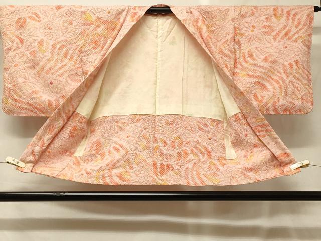 平和屋着物#羽織 総絞り 草花文 正絹 逸品 未使用 CABG8159in