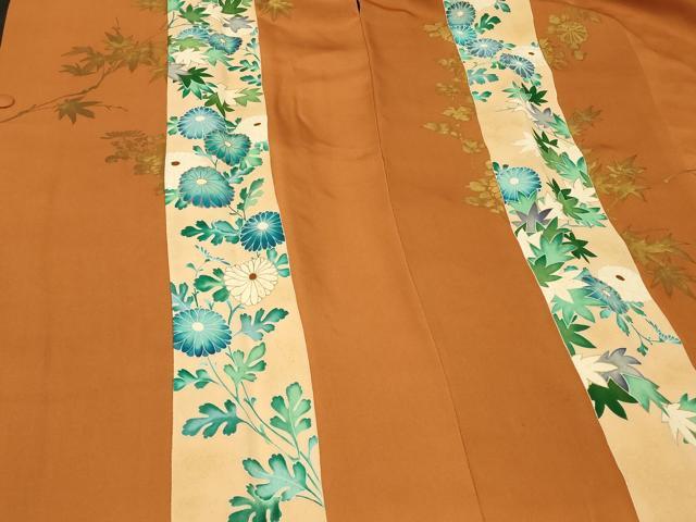 平和屋着物#道行コート 刺繍 草花間道 金彩 正絹 逸品 CABG8173in