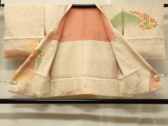 平和屋着物#道行コート 総絞り 地紙花文 正絹 逸品 未使用 CABG8180in