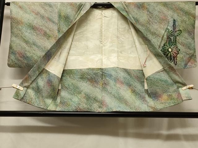 平和屋着物#羽織 総絞り 枝花文 正絹 逸品 CABG8202in