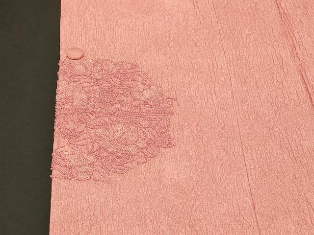 平和屋着物#中国三大刺繍 相良刺繍 総刺繍 道行コート 花鳥丸文 正絹 逸品 CABG8203in