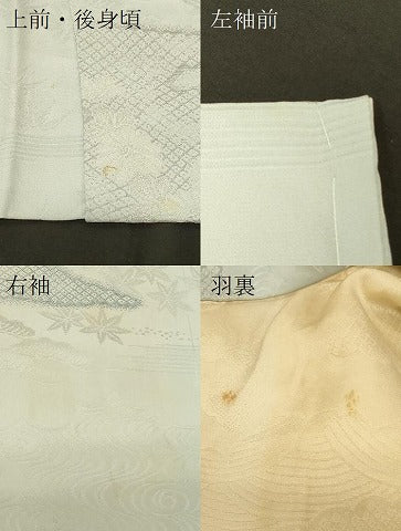 平和屋着物#羽織 寿光織 流水草花文 金糸 正絹 逸品 未使用 CABG8216in