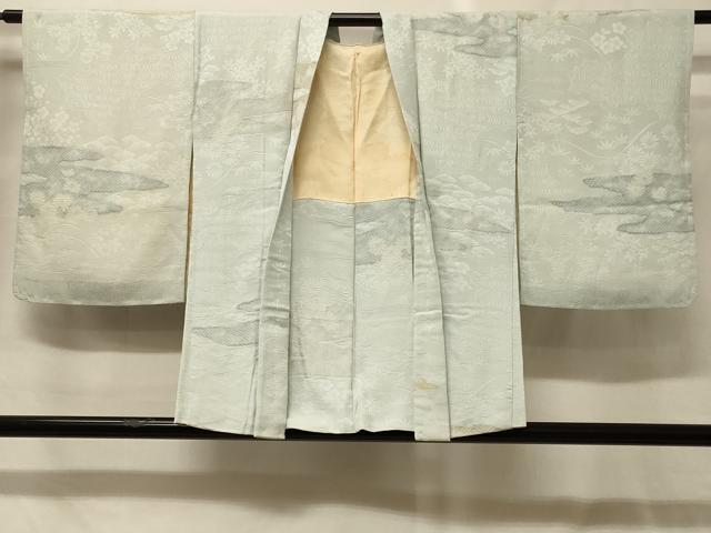 平和屋着物#羽織 寿光織 流水草花文 金糸 正絹 逸品 未使用 CABG8216in