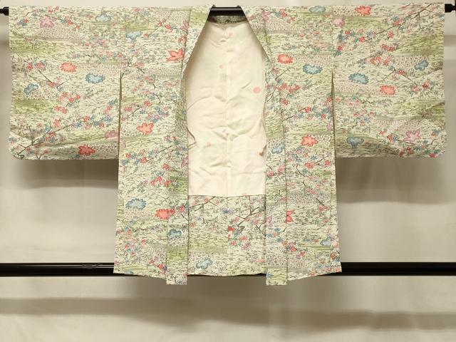 平和屋着物#羽織 草花文 暈し染め 金彩 正絹 逸品 未使用 CABG8239in