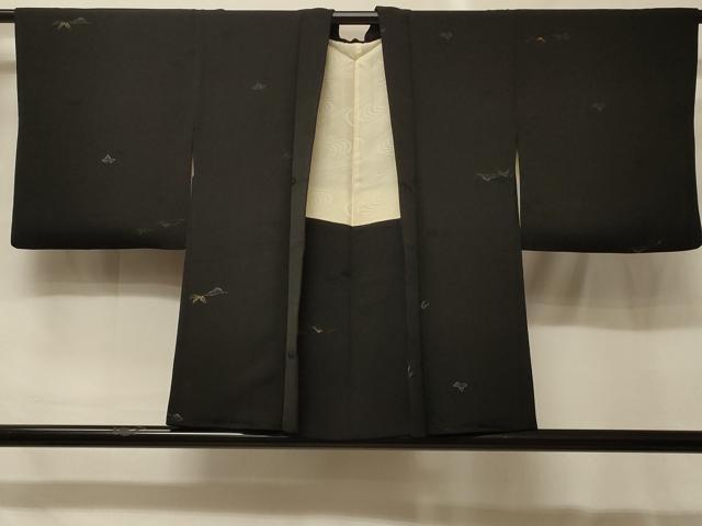 平和屋着物#羽織 寿光織 風景文 黒地 金銀糸 正絹 逸品 CABG8240in