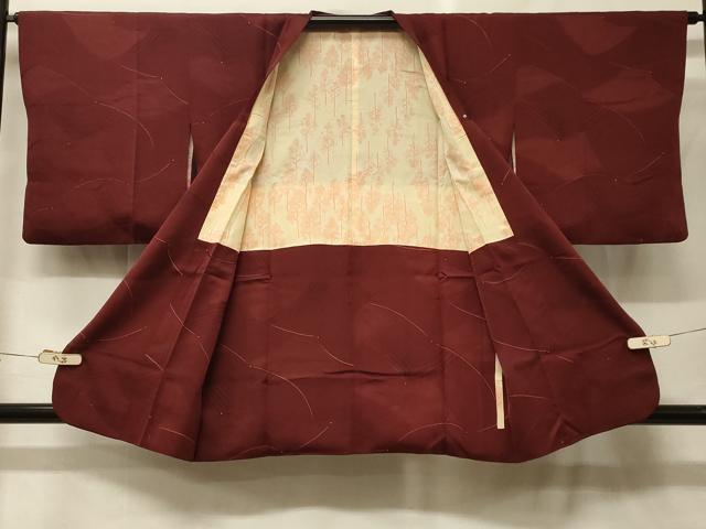 平和屋着物#道行コート 地紋起こし 幾何学文様 暈し染め 正絹 逸品 CABG8261in