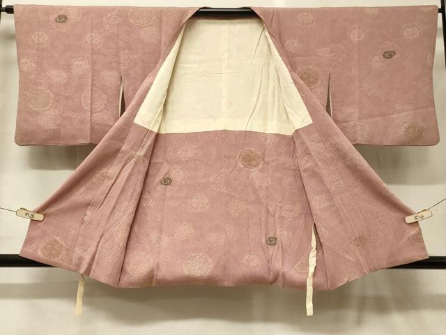 平和屋着物#道行コート 寿光織 花丸文 金銀糸 正絹 逸品 CABG8267in