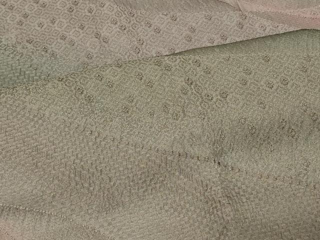 平和屋着物#道中着 よろけ縞地紋 暈し染め ロング丈 正絹 逸品 CABG8290in