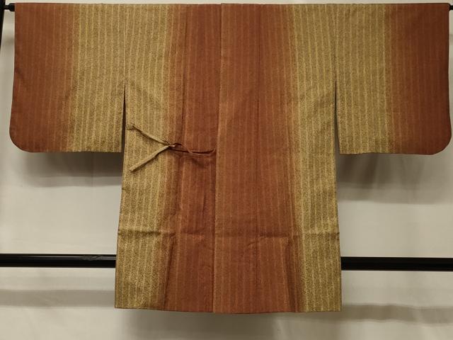 平和屋着物#道中着 紬地 間道 暈し染め 正絹 逸品 CABG8294in