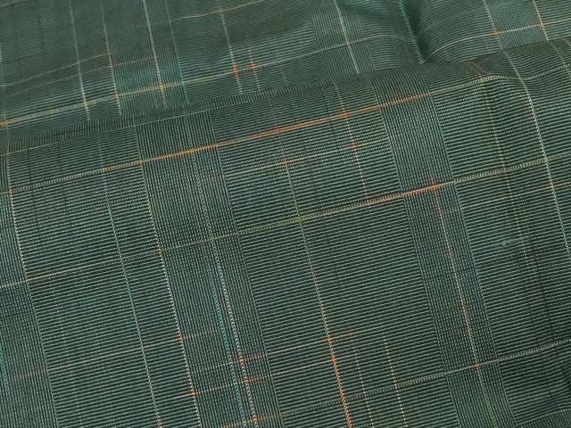 平和屋着物#道行コート 二部式 紬地 格子 正絹 逸品 CABG8310in