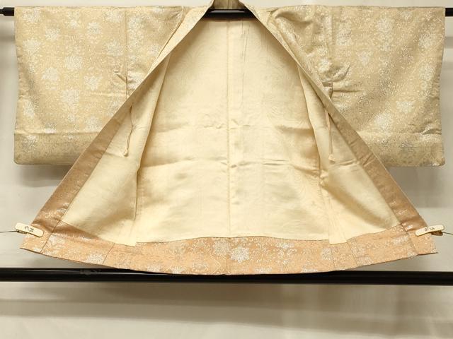 平和屋着物#羽織 寿光織 菱更紗花文 暈し染め 銀糸 正絹 逸品 CABG8323in