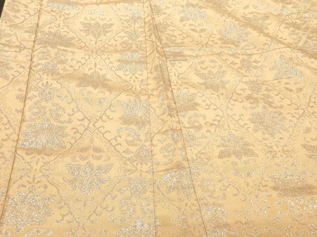平和屋着物#羽織 寿光織 菱更紗花文 暈し染め 銀糸 正絹 逸品 CABG8323in