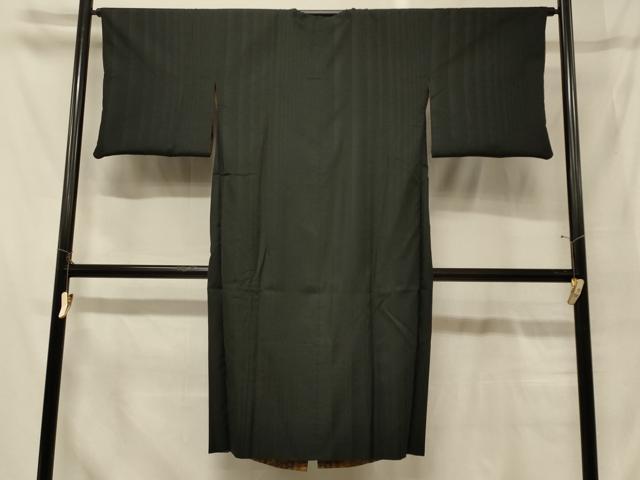 平和屋着物#道行コート リバーシブル 正倉院花間道 黒地 ロング丈 正絹 逸品 CABG8332in