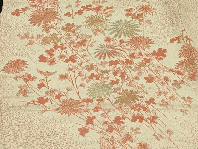 平和屋着物#羽織 寿光織 枝花文 金銀糸 正絹 逸品 CABG8336in