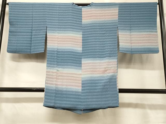 平和屋着物#道行コート 横段文 暈し染め 正絹 逸品 CABG8353in