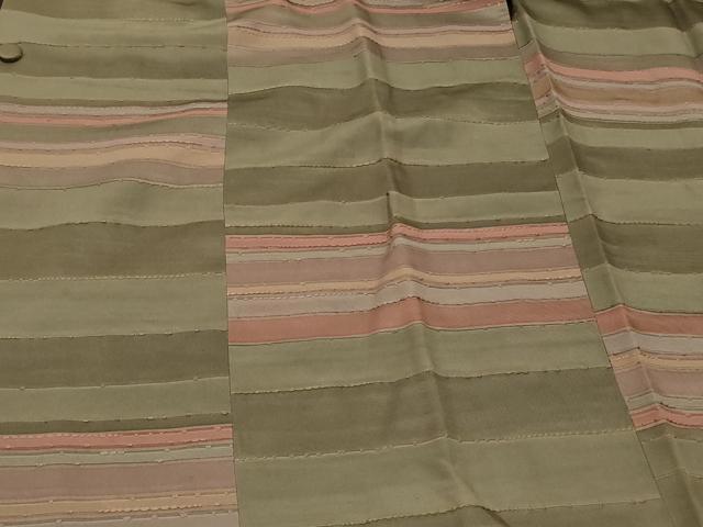 平和屋着物#道行コート 横段文 正絹 逸品 CABG8358in